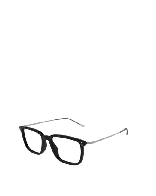 Gucci White Eyewear Square Frame Glasses for men