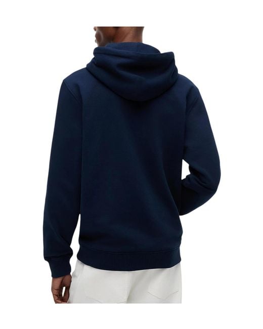Tommy Hilfiger Blue Tommy Badge Brushed Fleece Hoodie for men