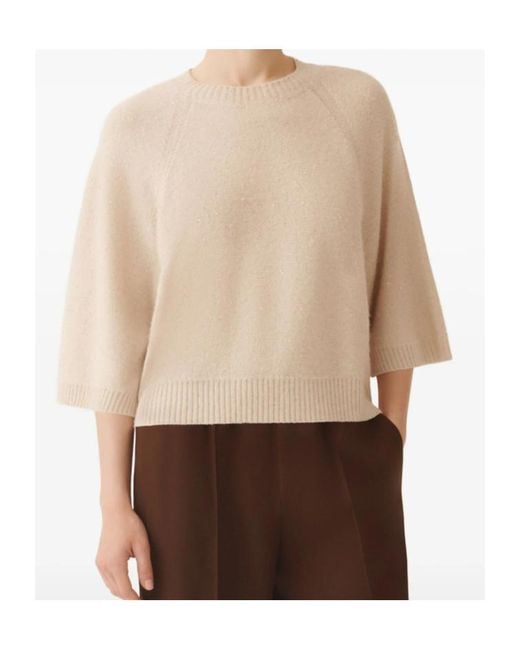 Fabiana Filippi Natural Sequin Embellished Cape