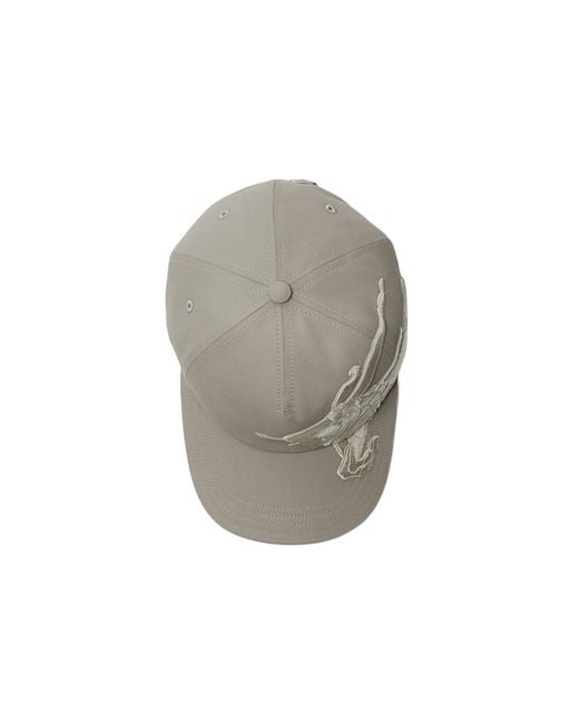Burberry Gray Ekd Embroidered Baseball Cap for men