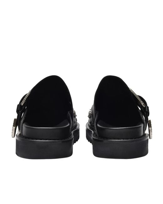 Toga Virilis Black Embellished Clogs for men