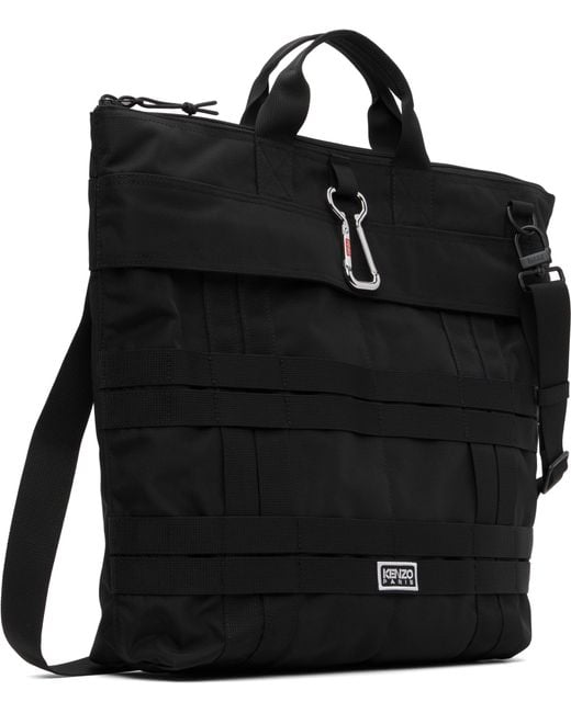 KENZO Black Explorer Tote Bag for men