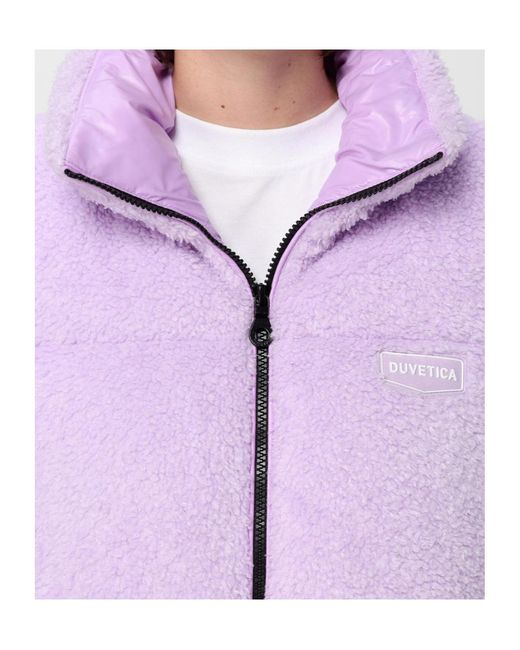 Duvetica Purple Logo Zip-Up Down Jacket