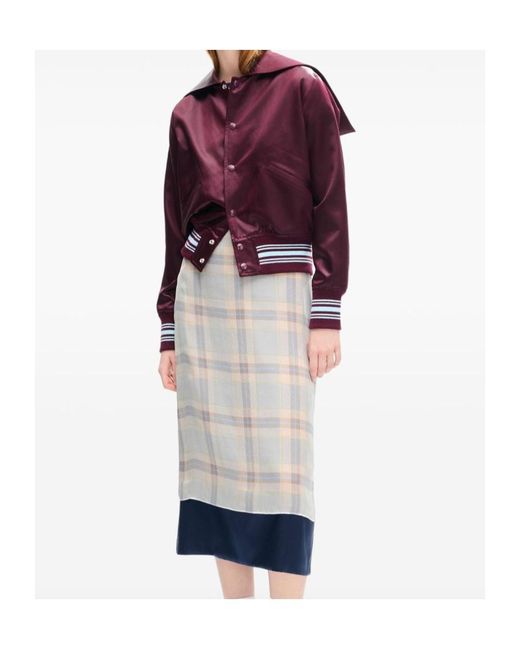 KENZO Purple Varsity' Cropped Bomber