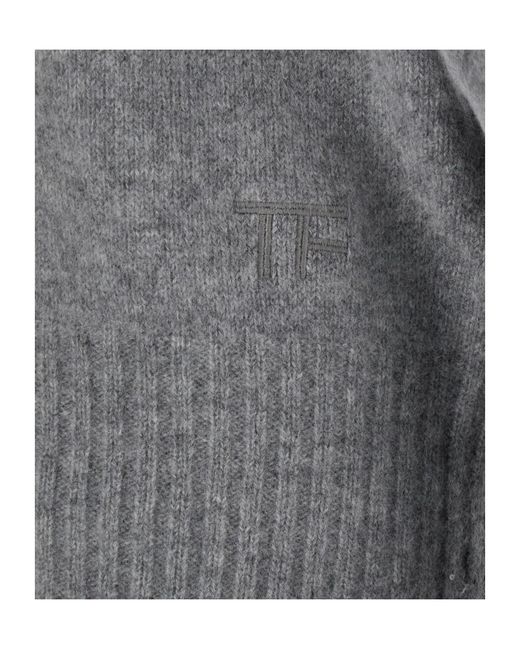 Tom Ford Gray Long-Sleeved Seamless Polo Shirt for men