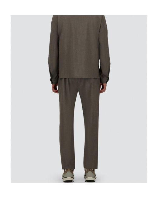 Herno Gray Tailored Regular-Fit Pants for men