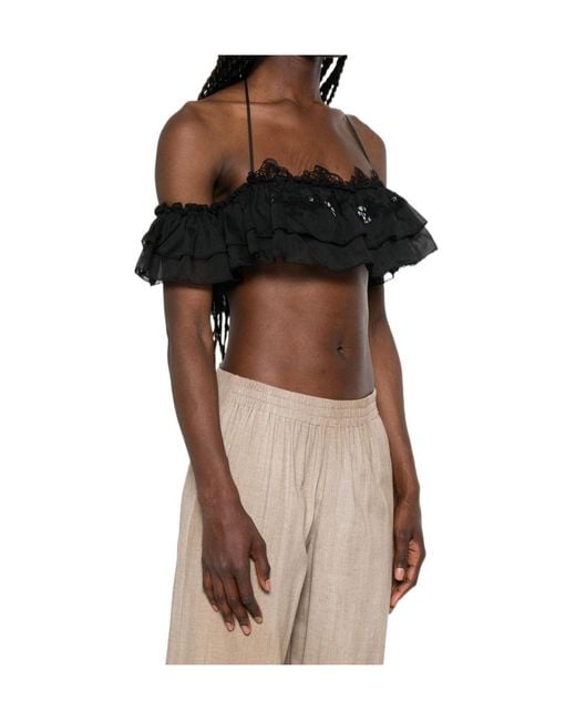 Ermanno Scervino Multicolor Ruffled Halterneck Top