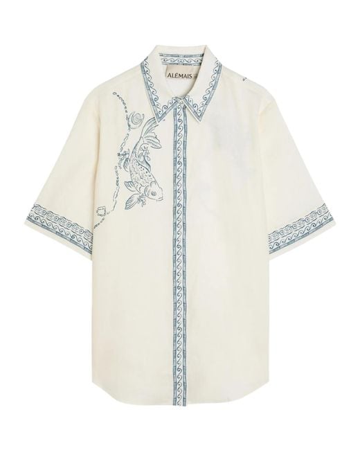 ALÉMAIS White Short-Sleeved Shirt