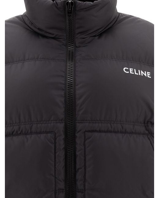 Céline Black Cropped Down Jacket
