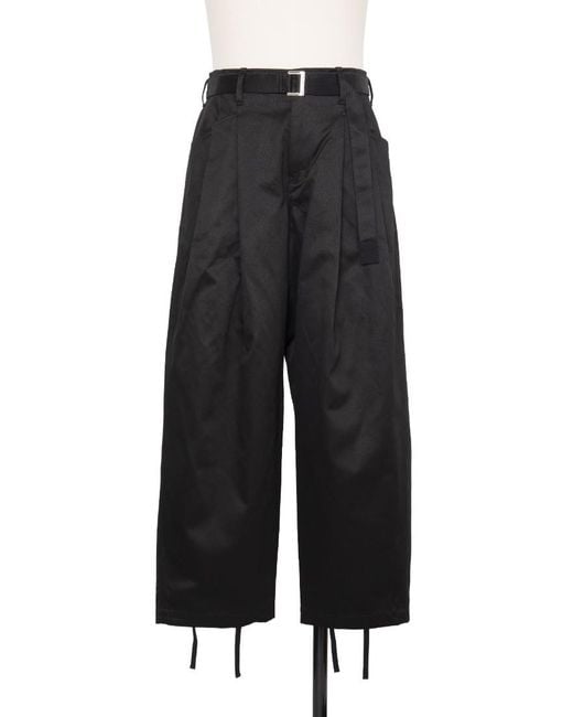 Sacai Black Cotton Chino Pants for men