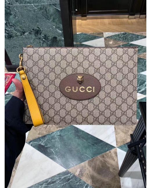 Gucci Metallic Gg Supreme Neo Vintage Pouch for men