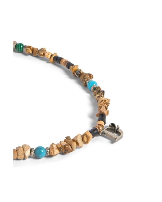 DSquared² Metallic Logo Detail Summer Vintage Necklace for men