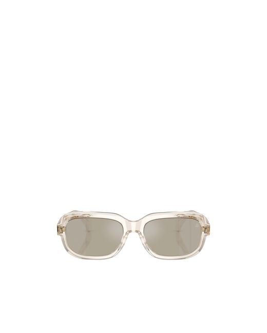 Moncler White Eyewear Rectangular Frame Sunglasses for men