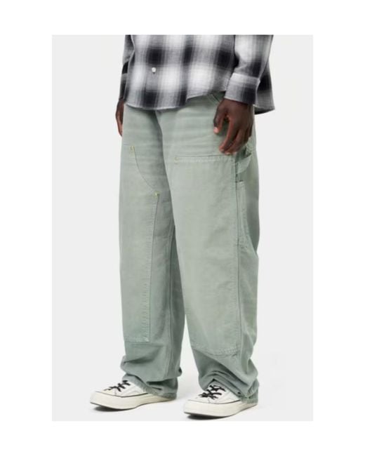 Carhartt Green Og Double Knee Panelled Trousers for men