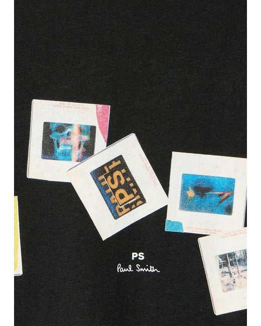 Paul Smith Black Ps Paul Smith Polaroid Print T-Shirt for men