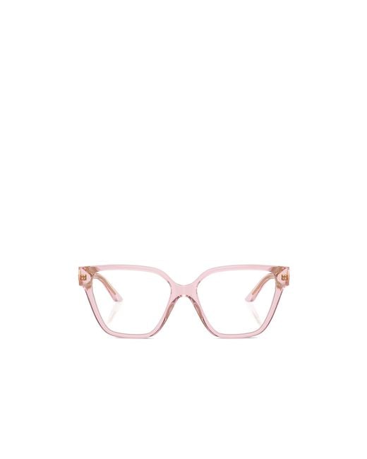 Versace Natural Geometric-Frame Glasses