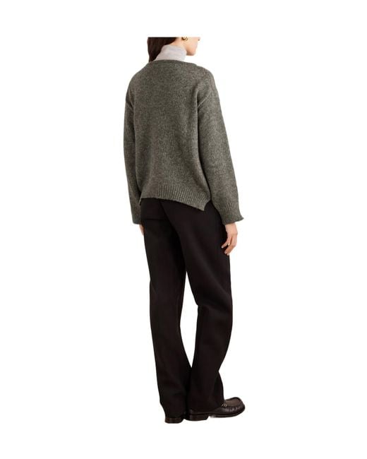 Proenza Schouler Gray Solid-Color Knitted Sweater