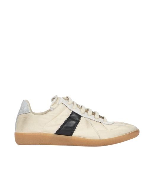 Maison Margiela White Replica Round Toe Sneakers for men