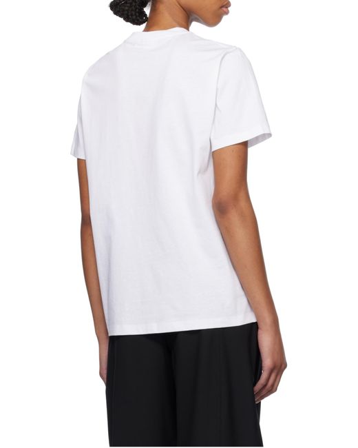 Ganni White Basic Jersey Kittens Relaxed T-Shirt