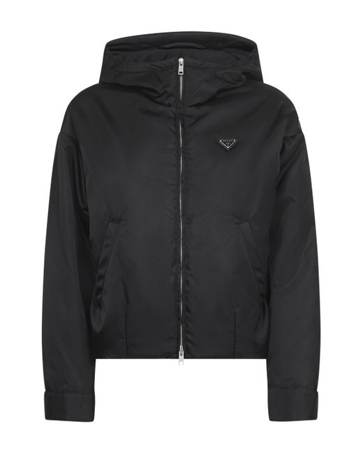 Prada Black Long Sleeve Cotton Coat