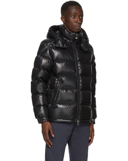 Moncler Black Maya Hooded Jacket for men