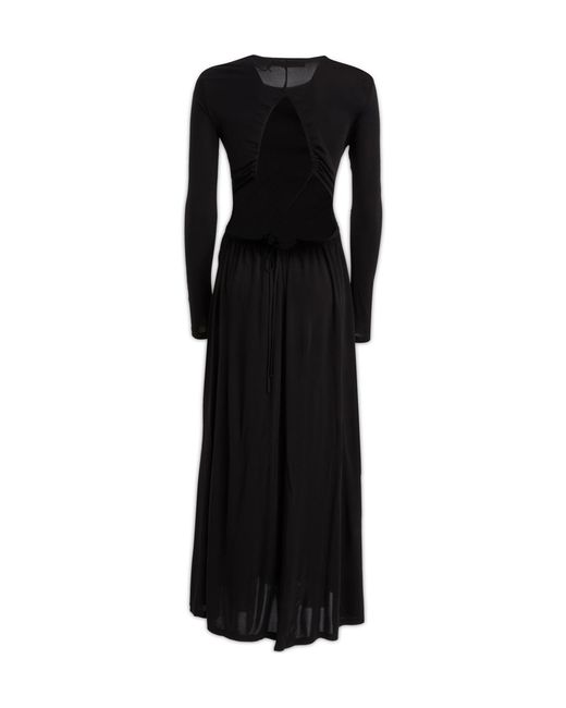 Proenza Schouler Black Knitted Backless Dress