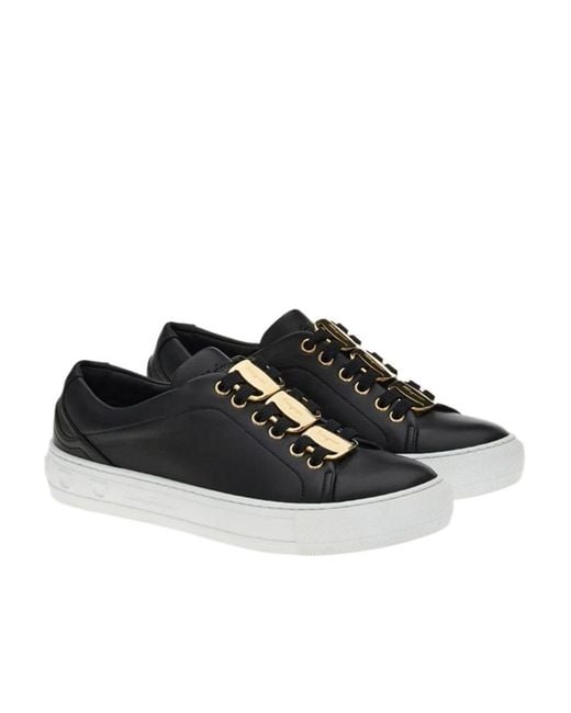 Ferragamo Black Logo Casual Sneakers