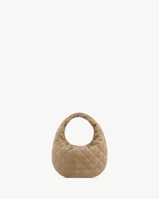Saint Laurent White Icarino Quilted Tote Bag