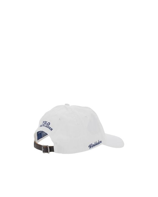 Polo Ralph Lauren White Polo Bear Embroidered Baseball Cap for men