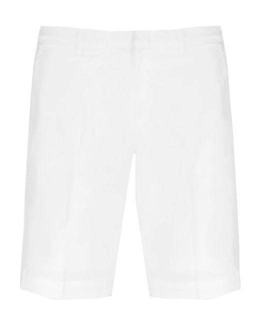 Fay White Plain Stretched Bermuda Shorts for men