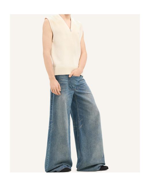 Courreges Natural Courrèges V-Neck Knit Vest