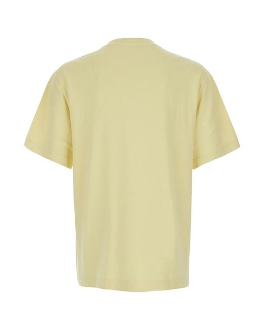 Jacquemus Yellow Le Gros Grain Logo Patch T-Shirt for men