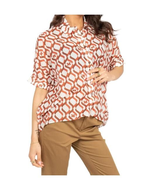 Max Mara Multicolor Short Sleeve Shirt