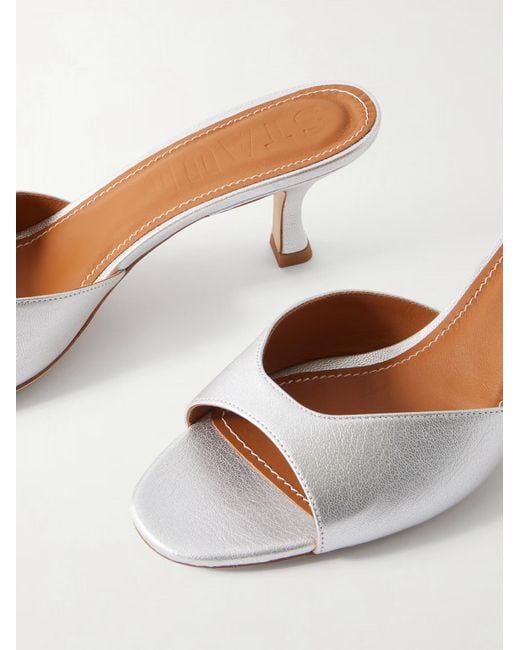 Staud White Brigitte High-Heeled Sandals