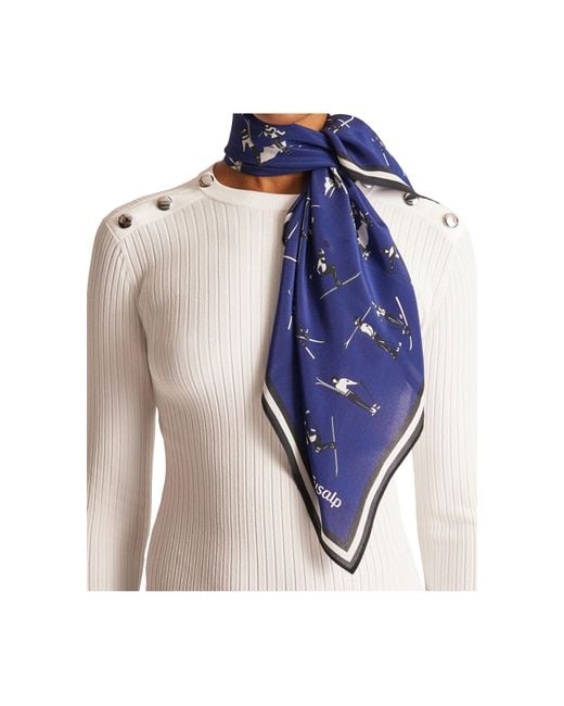 Fusalp Blue Rectangular Scarf for men