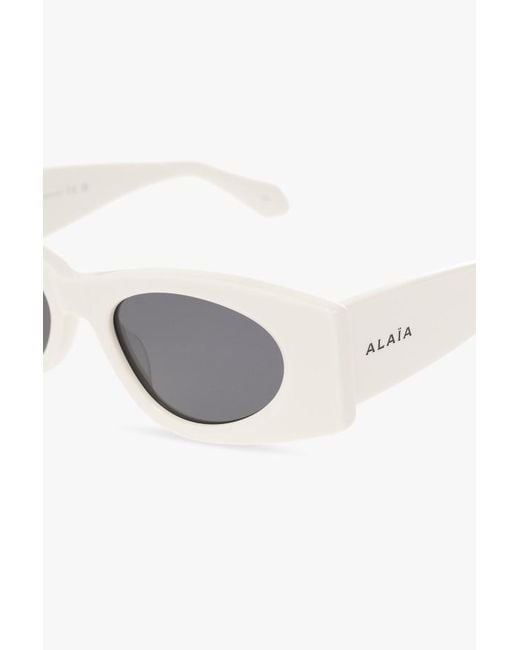 Alaïa White Cat-Eye Frame Tinted Sunglasses