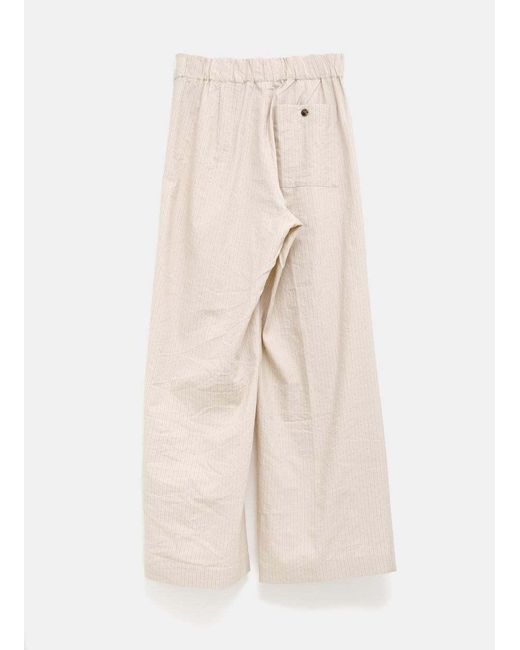 Dries Van Noten White Striped Casual Pants