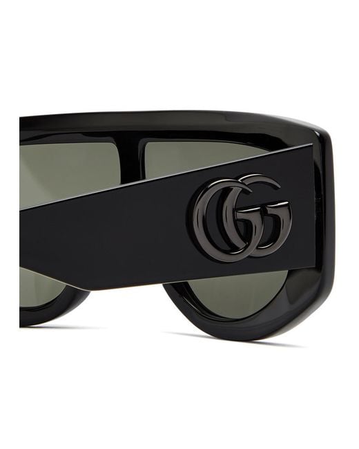 Gucci Black Mask Aviator-Style Sunglasses