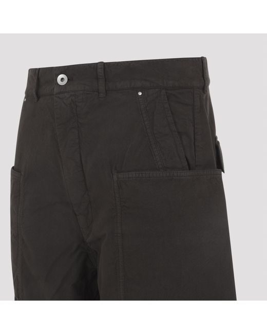 Rick Owens Black Double-Pocket Straight-Leg Trousers for men