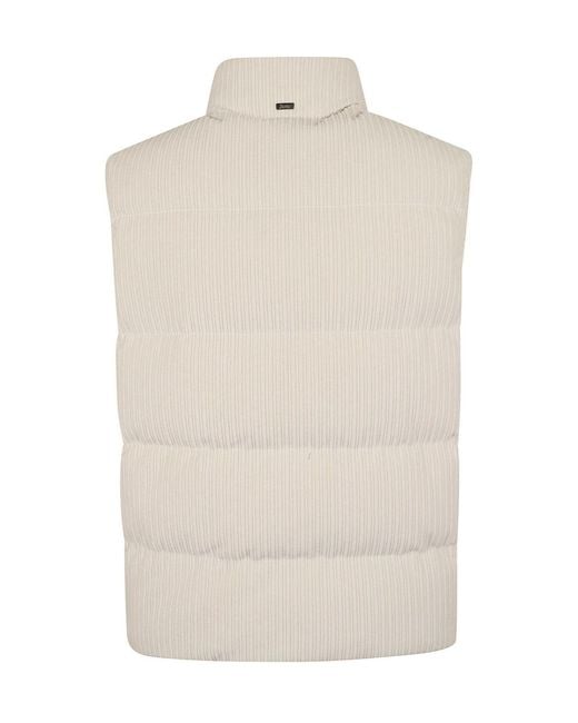 Herno White Quilted Padded Gilet for men
