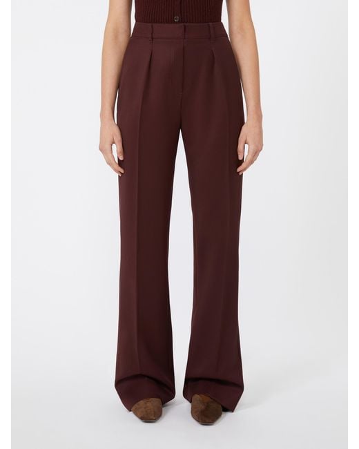 Max Mara Purple Cannes Pleated Trousers