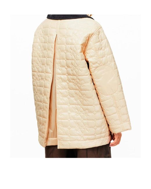 Ganni Natural Lightweight Quilted Jacket