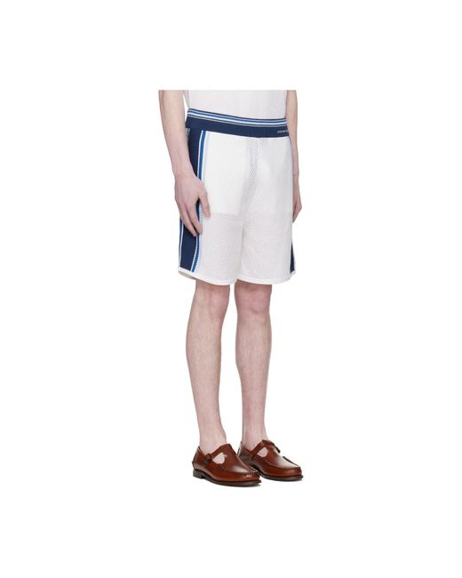 Casablanca Blue Mesh Stripe Shorts for men