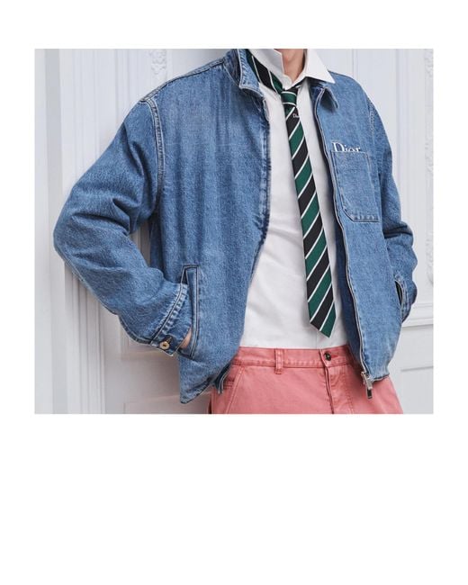Dior Blue Homme Zipped Jacket for men