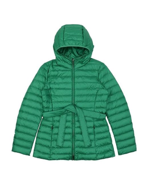 Weekend by Maxmara Green Hooded Quilted Down Jacket