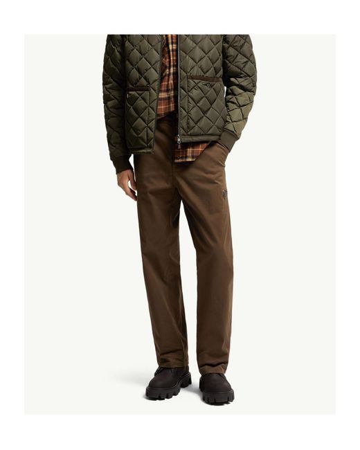 Moncler Brown Stretch Gabardine Pants for men