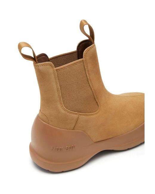 Moon Boot Brown Luna Trek Round Toe Boots for men