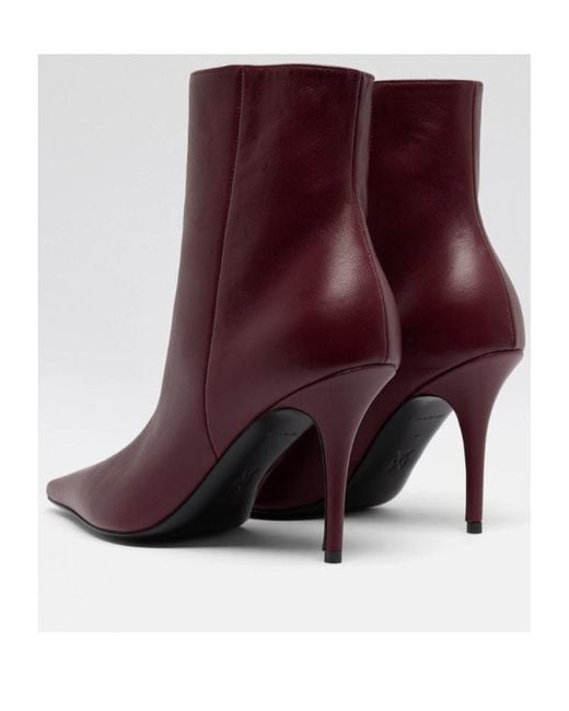 AMINA MUADDI Purple Pointed Ankle Boots