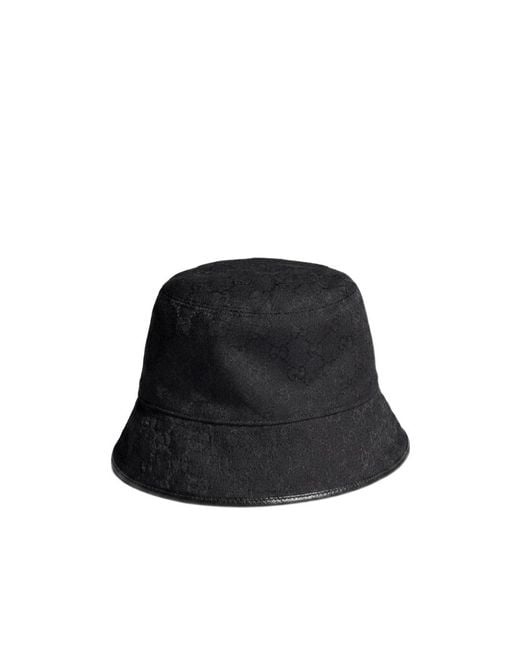 Gucci Black Gg Cotton Canvas Bucket Hat