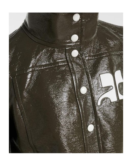 Courreges Black Cotton-Blend Vinyl Jacket